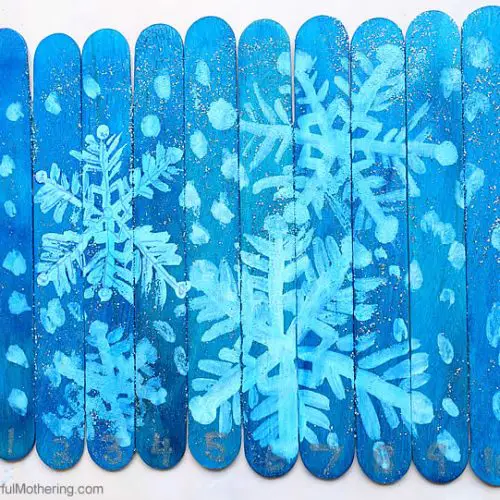 snowflake craft stick puzzles