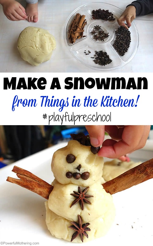 Make a Snowman from Things in the Kitchen