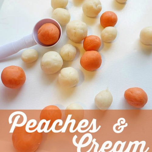 peaches and cream coconut oil playdough