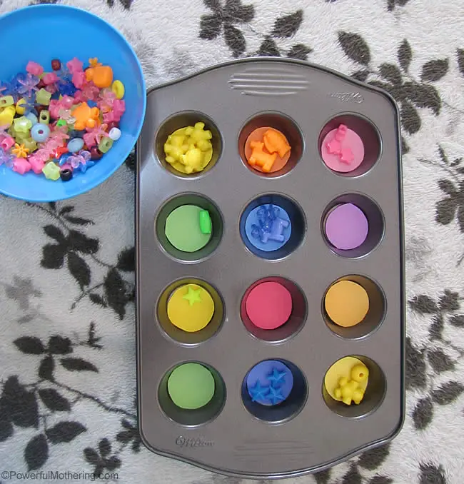 sorting beads by color