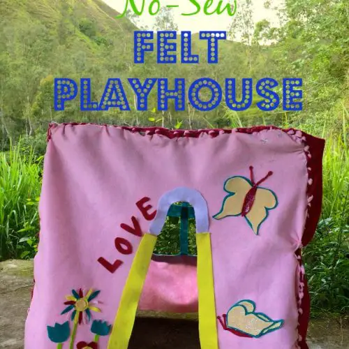 DIY no sew felt playhouse
