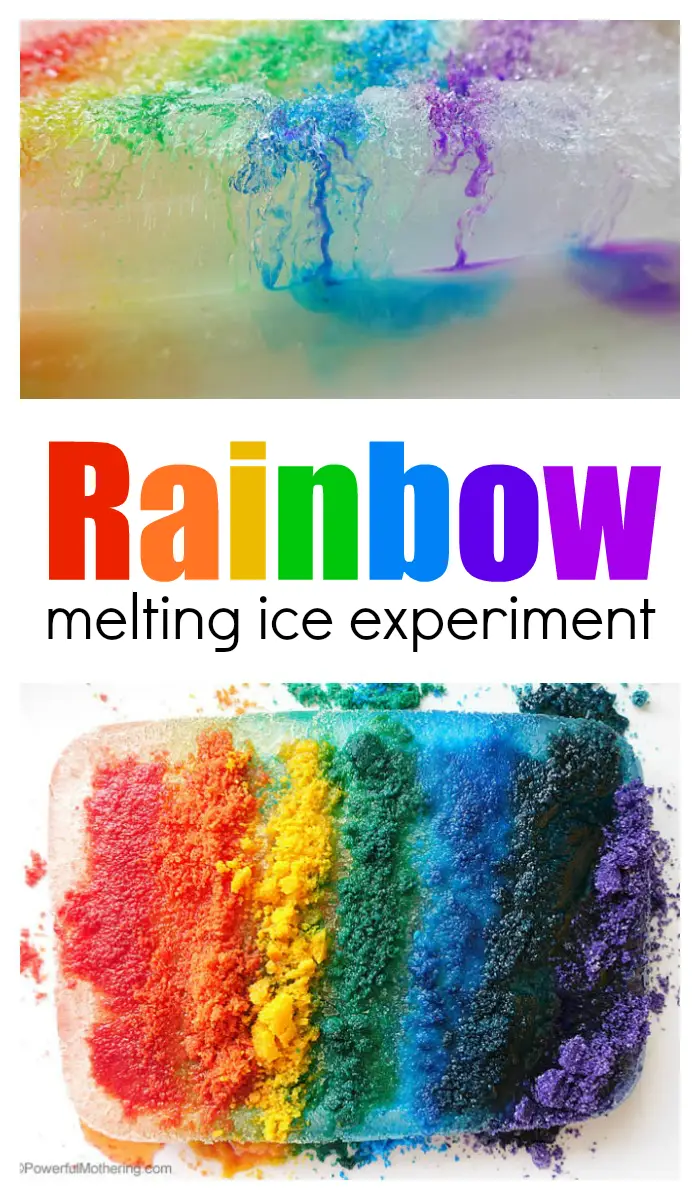 Rainbow Melting Ice Experiment The Kids Will Love
