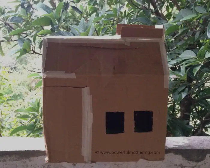 cardboard DIY doll house