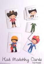 Hat Matching Printable Cards