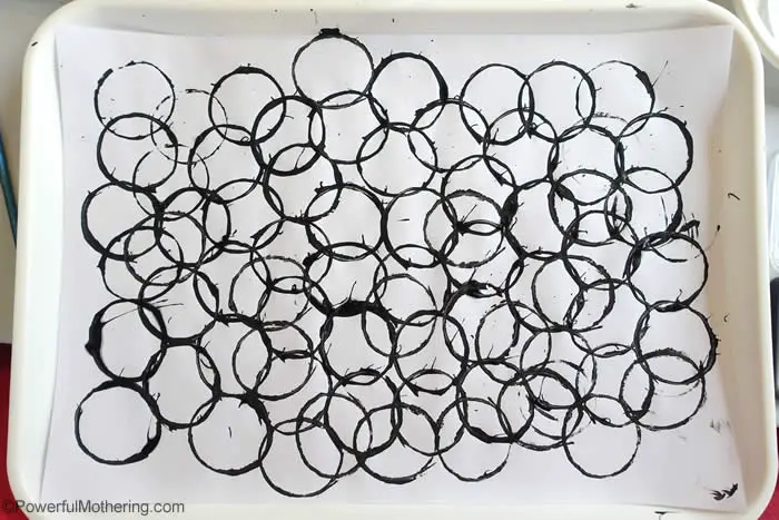 print over the circles