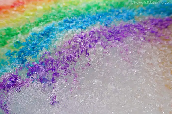 rainbow melting ice experiment
