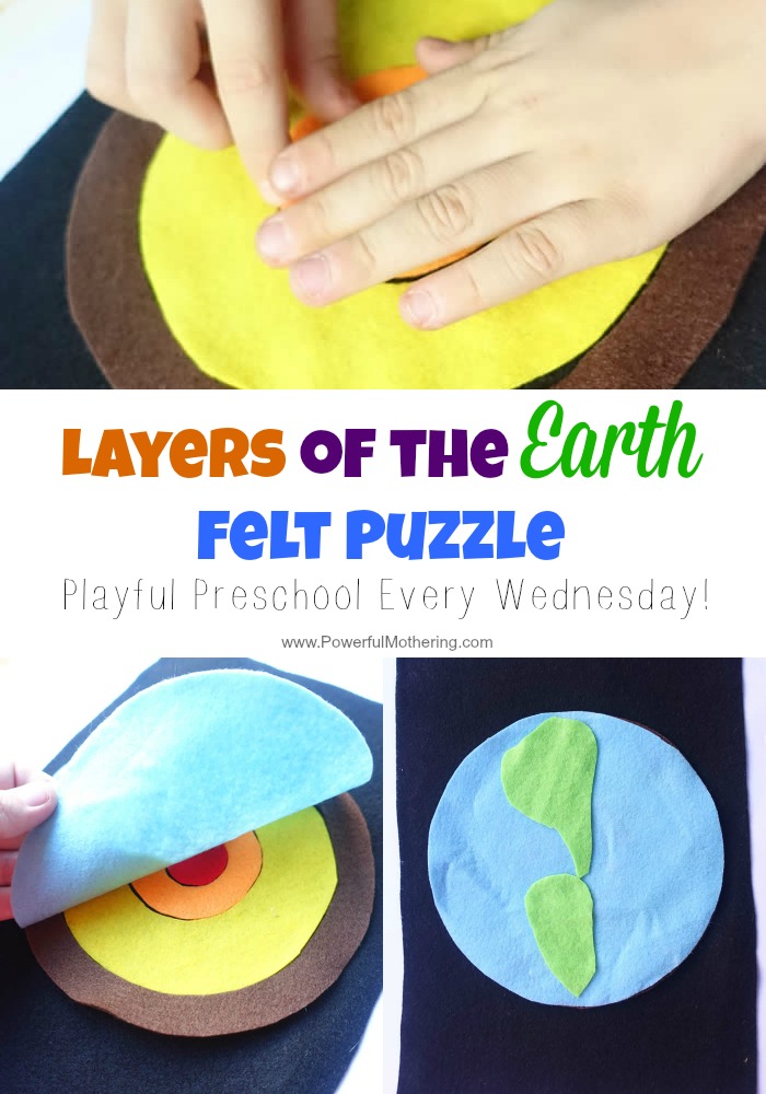 Layers of the Earth Felt Puzzle