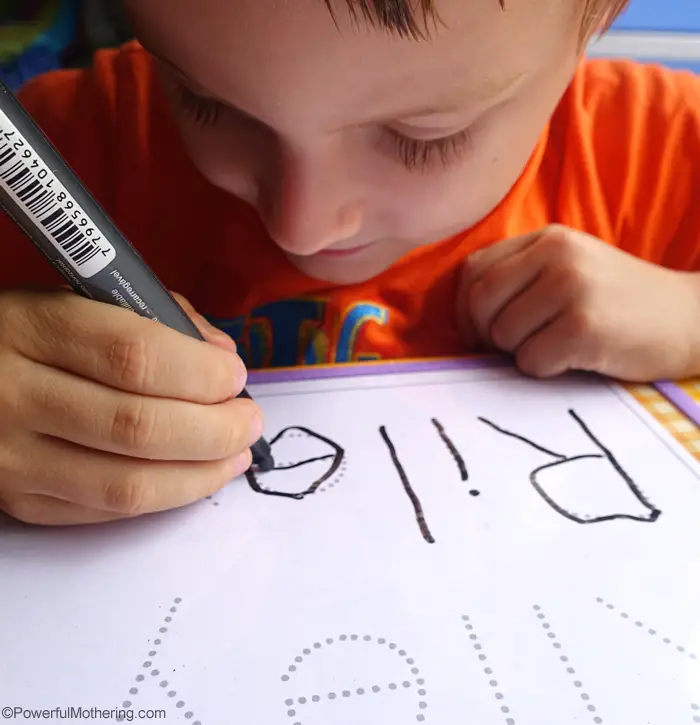 learn to write name preschool