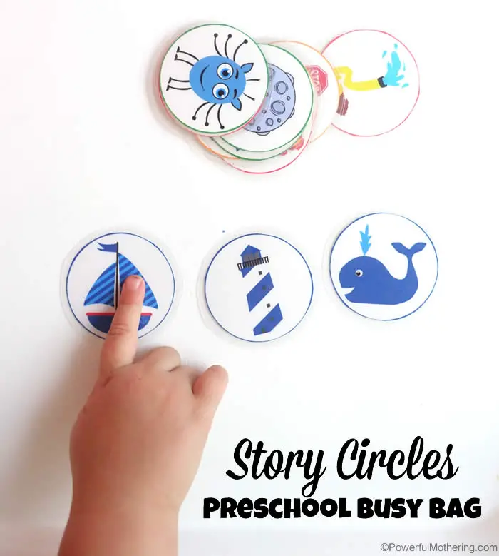 story circles preschool busy bag