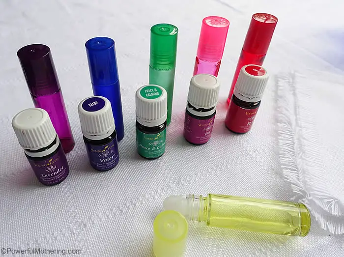color coded roller bottles