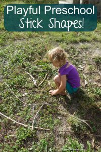 playful preschool creating with sticks