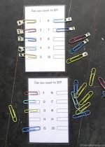 Paperclip Counting 1-20 (Free Printable)