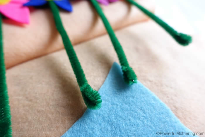 turning over the pipecleaners