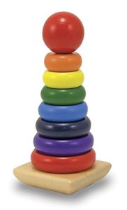 wooden rainbow stacker
