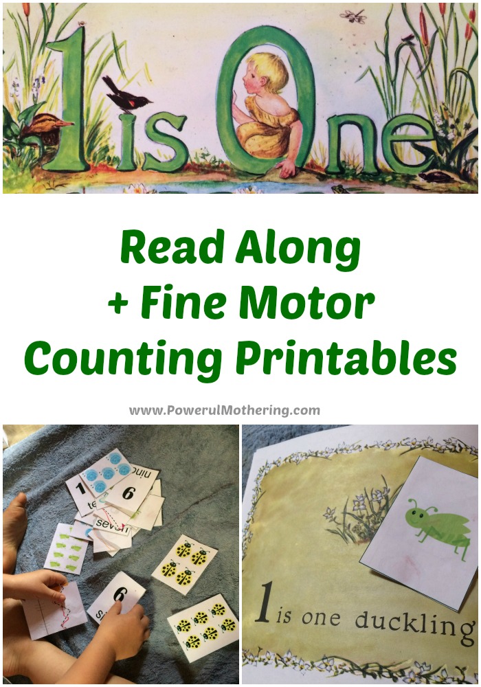 Read along and fine motor counting printables