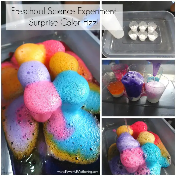 Preschool Science Experiment Surprise Color Fizz!