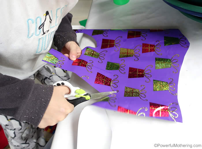 gift wrap cutting practice
