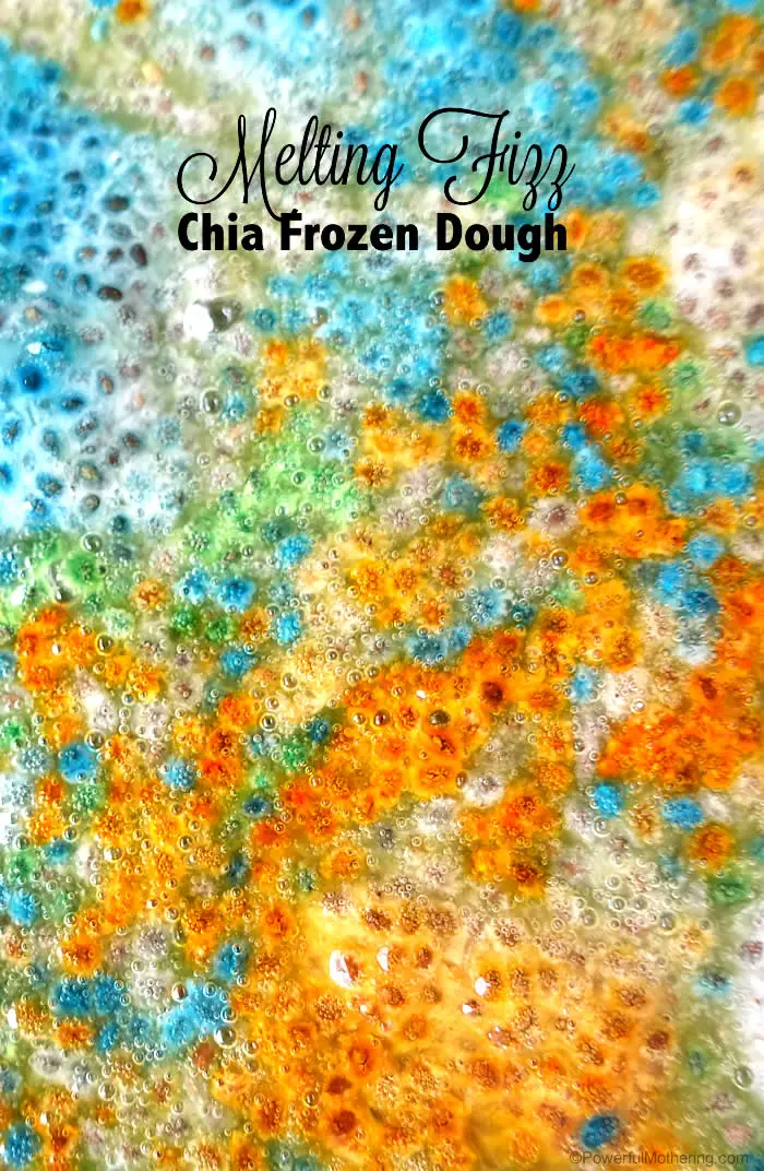melting fizzing chia frozen dough