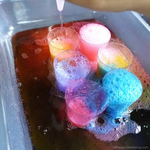 Preschool Science Experiment Surprise Color Fizz!