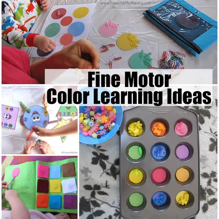 work on your color learning with these awesome fine motor ideas!
