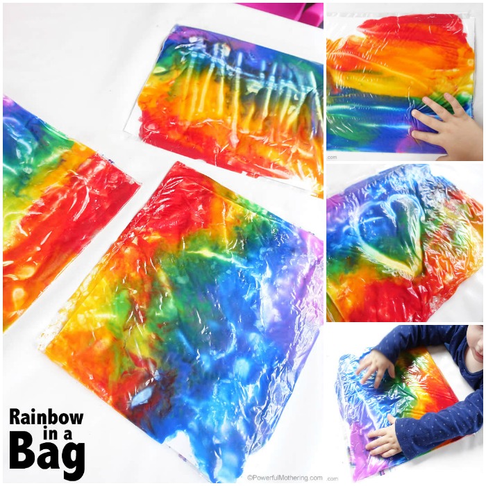 rainbow in a bag no mess art for tons of fun