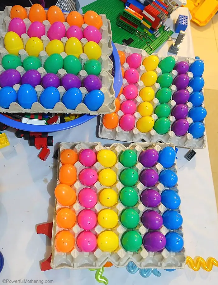 color sorting egg carton trays plastic eggs