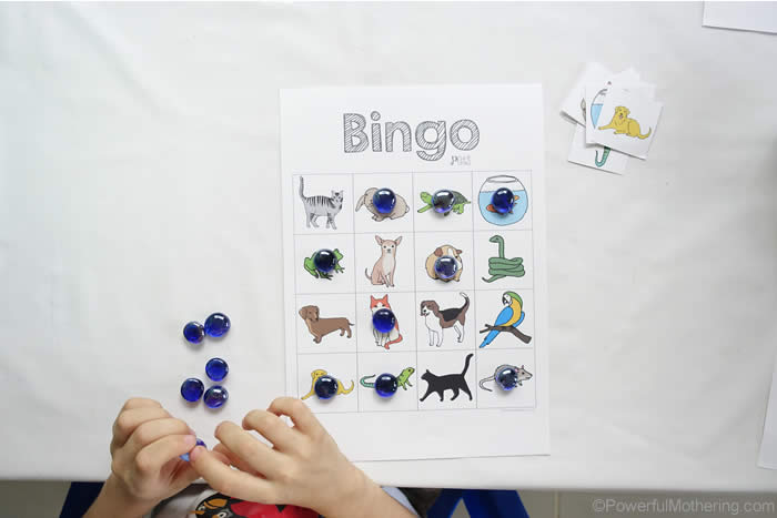 preschool bingo activity