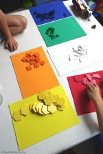 Color & Shape Sorting With Pattern Blocks