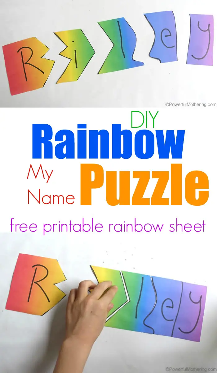 Rainbow My Name Puzzles