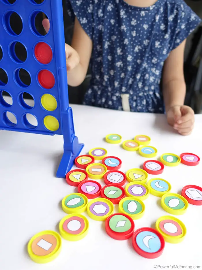 Shape Sorting & Patterning with Connect 4