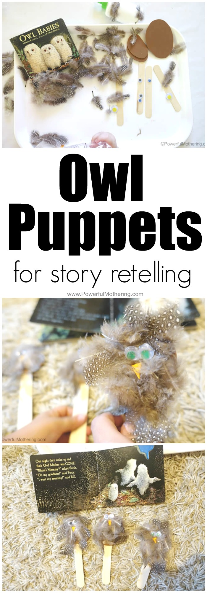 Owl Puppets For Story Retelling