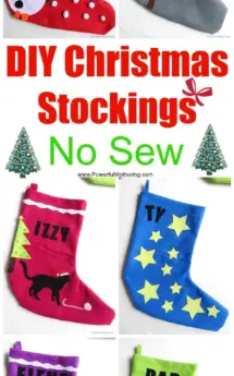 DIY Christmas Stockings No Sew great for personalization!