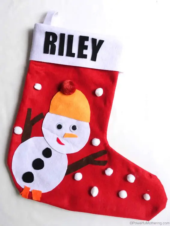 Diy Snowman Christmas Stockin
