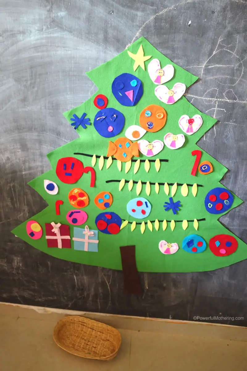 Easy to Make DIY Felt Christmas Tree Activity for Kids