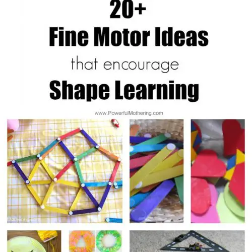 Fine Motor Ideas That Encourage Shape Learning