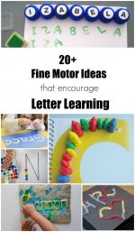 20+ Fine Motor Ideas that Encourage Letter Learning