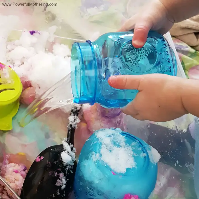 Bring Real Snow Inside For Snowy Sensory Play