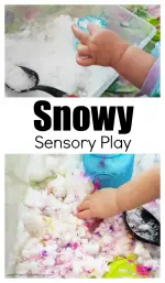 Bring the Snow Inside for A Snowy Sensory Play Experience