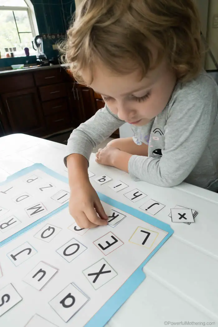 Preschool Alphabet Matching Printable