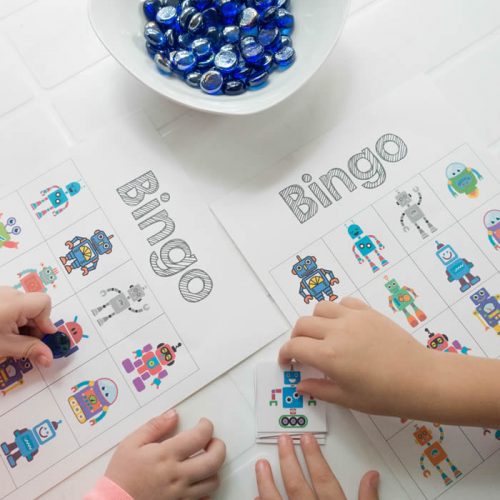 Robot Bingo Game For Kids