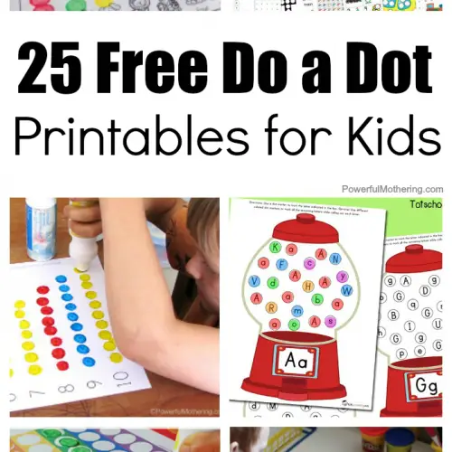 25 Free Do A Dot Printables For Kids - Great for fine motor skills and learning about the alphabet, numbers, and themes