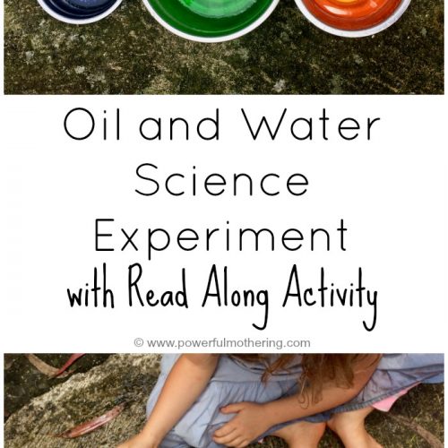 Oil And Water Science Experiment With Read Along Activity