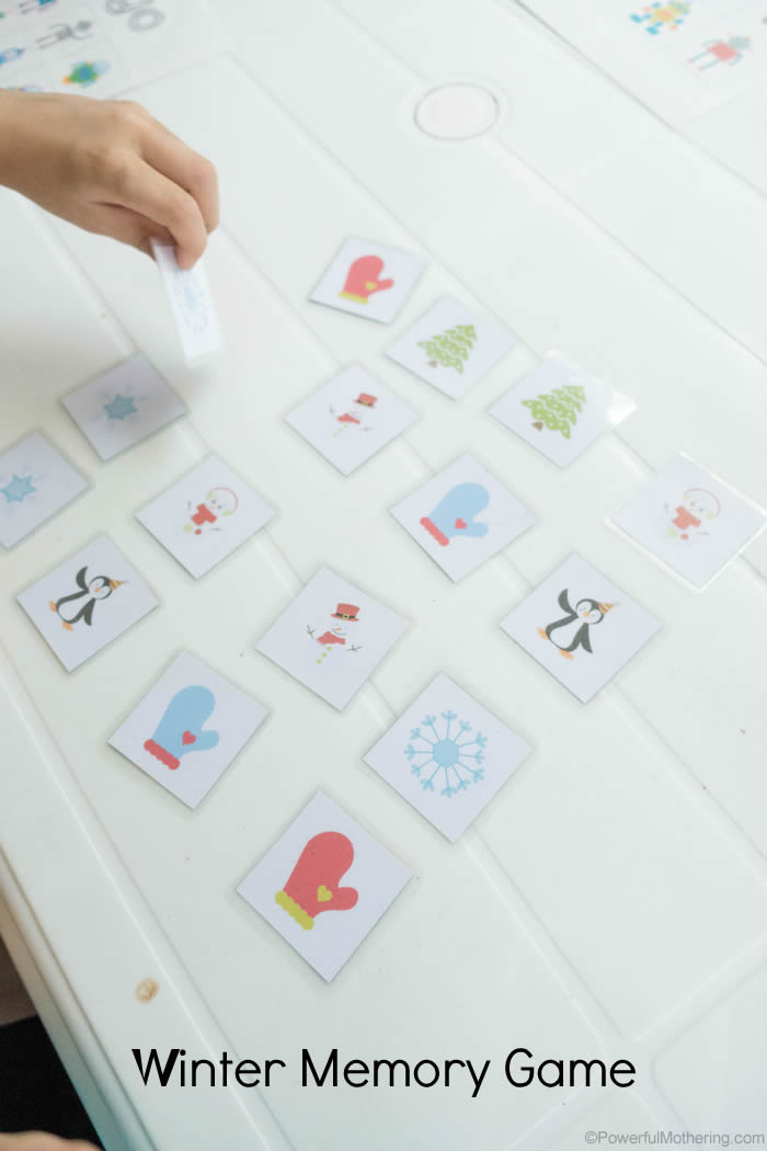 Free Printable Memory Game For Winter