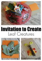 Invitation to Create Leaf Creatures Fall Craft