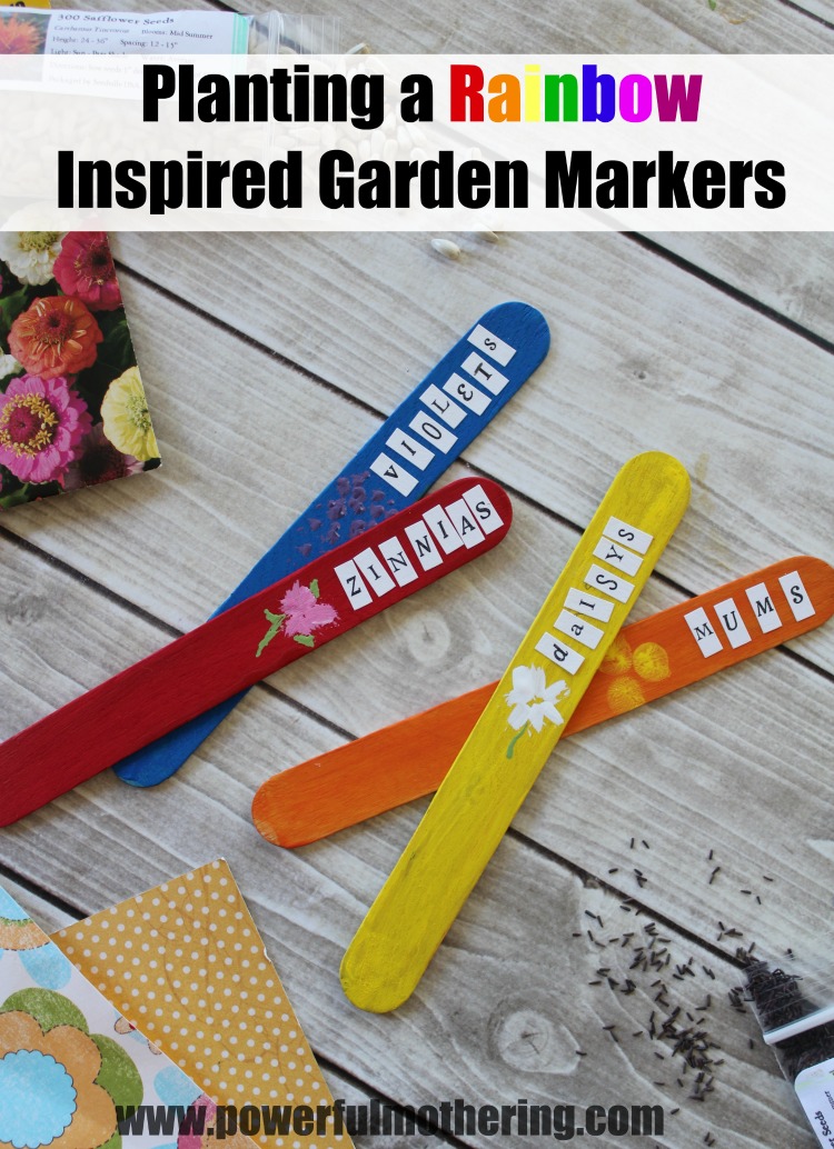 planting a rainbow garden inspired markers craft