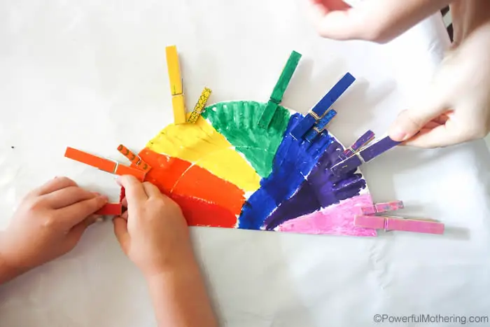 Clothespin Fine Motor Idea With Colors