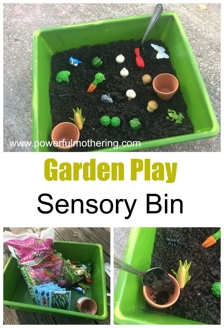 book based garden sensory bin