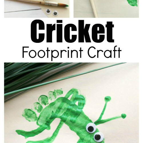 Preschool Cricket Craft Kids Can Make With Their Footprints