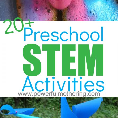 20+ Preschool STEM Activities: Science, Technology, Engineering & Math. All activities are engaging, exciting and motivate learning for Preschoolers.