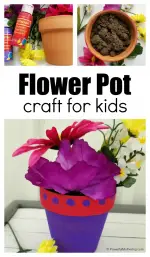 Colorful Flower Pot Craft for Kids